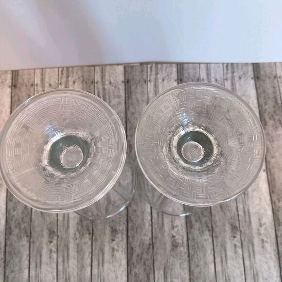 Vintage Libbey Glass Company Clear Pressed Glass Soda Fountain Sundae Glasses - Picture 10 of 10